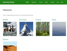 Tablet Screenshot of dazzlingnature.com